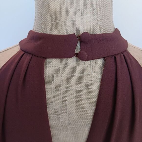 Express Women's Size 14 Purple-Brown Party Dress w/Back Cutout.  Runs small. - Picture 6 of 9